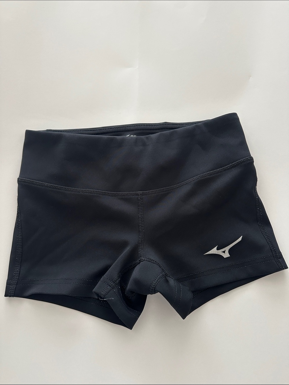 Mizuno Black Youth Volleyball Shorts with Reflective Logo
